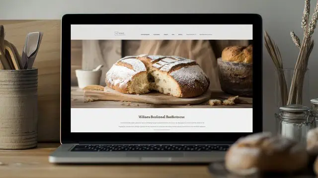 small-laptop-displaying-delicious-artisan-bread-website